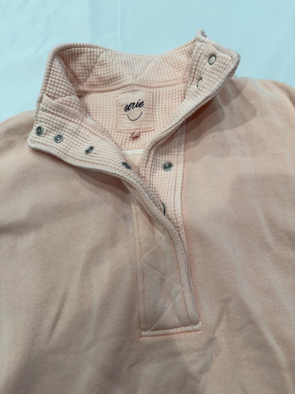 aerie Peach Snap-Button Pullover Sweater—XL - Picture 4 of 11